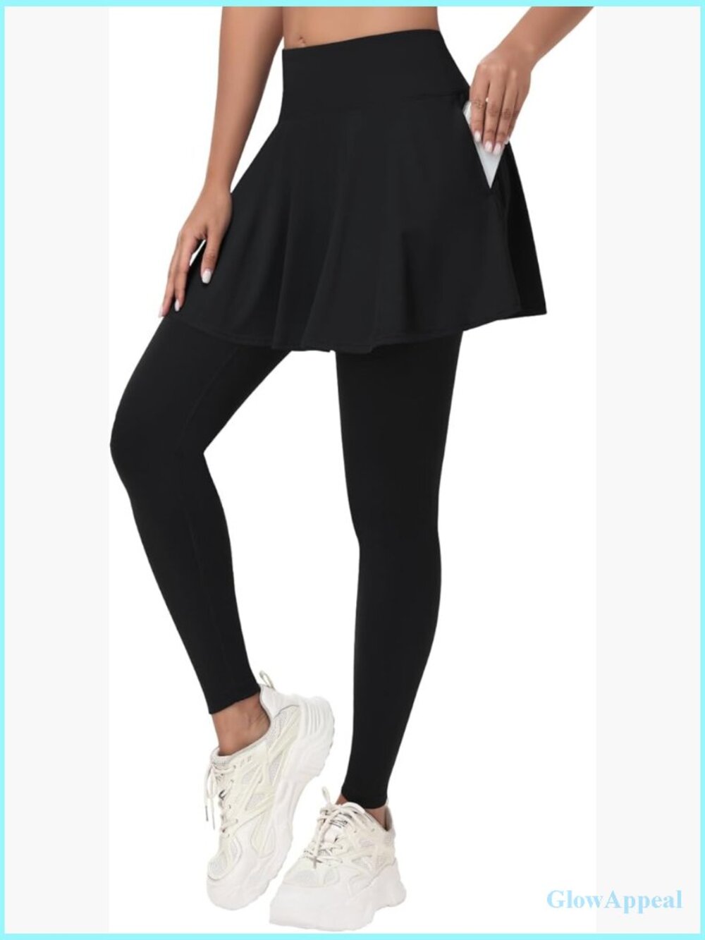 Skirted Leggings with Pockets for Tennis Yoga Golf Pickleball Active Skort High